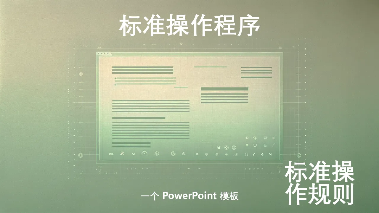 用于商务演示的标准操作程序 PowerPoint 模板